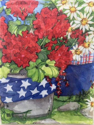 Summertime flowers garden flag - Picture 2 of 10