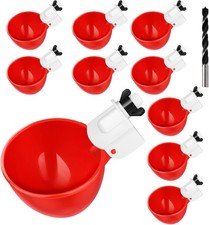 Automatic Chicken Waterer Cups,10 Pack Large Chicken Water Feeder Universal Tee