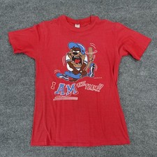 Taz Shirt Mens Small Warner Bros Looney Tunes Baseball Cartoon 80s
