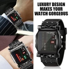Reloj de Pulsera para Hombres Reloj LED Digital Impermeable Deportivo de Cuarzo