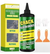 Concrete Crack Filler Gray Self-Leveling Cement Repair Gel for Driveway 2LB