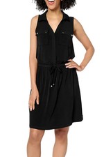 Attitudes by Renee Women's Como Jersey Tank Midi Dress Racing Black