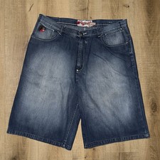 Vintage Y2K Akademiks Baggy Denim Jean Shorts Mens Blue Y2K Hip Hop Jorts size40