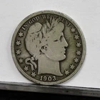 1903-S Barber Half Dollar - Fine Details, Old Cleaned (#63003-L)