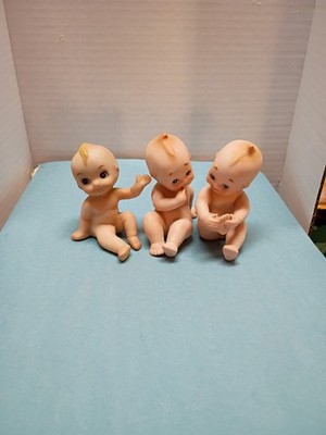 Kewpie Piano Babies Lot of 3 , Bisque Made in Japan