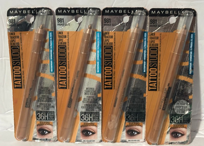 4X Maybelline Tattoo Studio Waterproof Liner Gel Pencil #981 Bronze Glitz