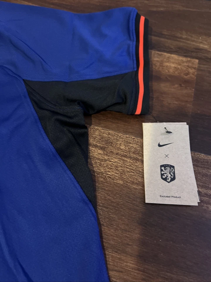 Новый Nike мужской Нидерланды KNVB футбол Dri-Fit Джерси Sz средний синий - Изображение 2 из 4