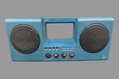 Vintage Retro Realistic Blue PortiPlay 8 8-Track Stereo Tape Player Model 14-918