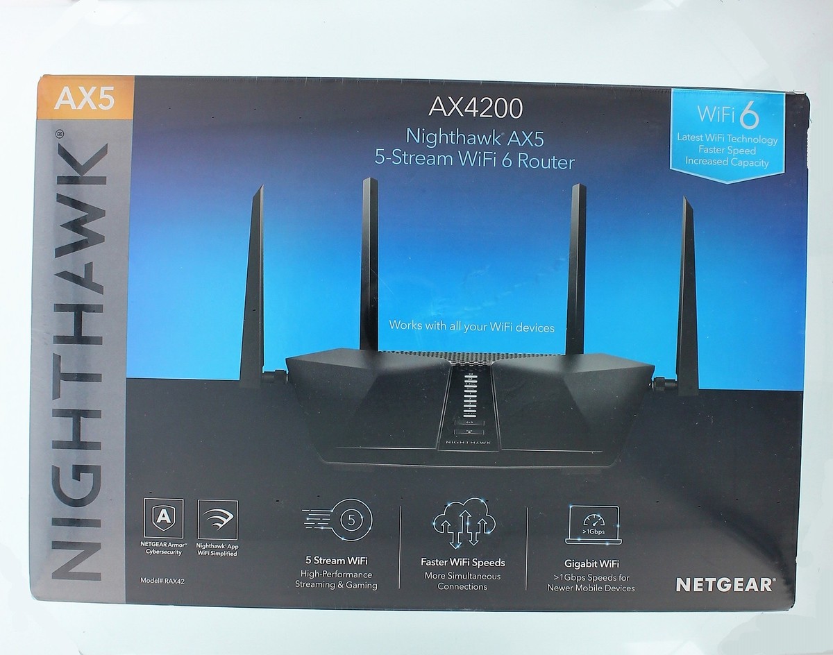 【新品・未開封】NETGEAR WiFi 6 Mini AX4200 2台セット NETGEAR AX4200 Nighthawk Dual-Band Wi-Fi 6 Router - Black