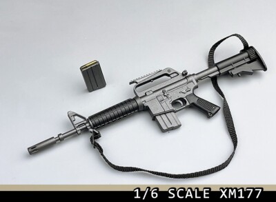 1:6 WWII XM177 Gun Model War Army Rifle Weapon For 12
