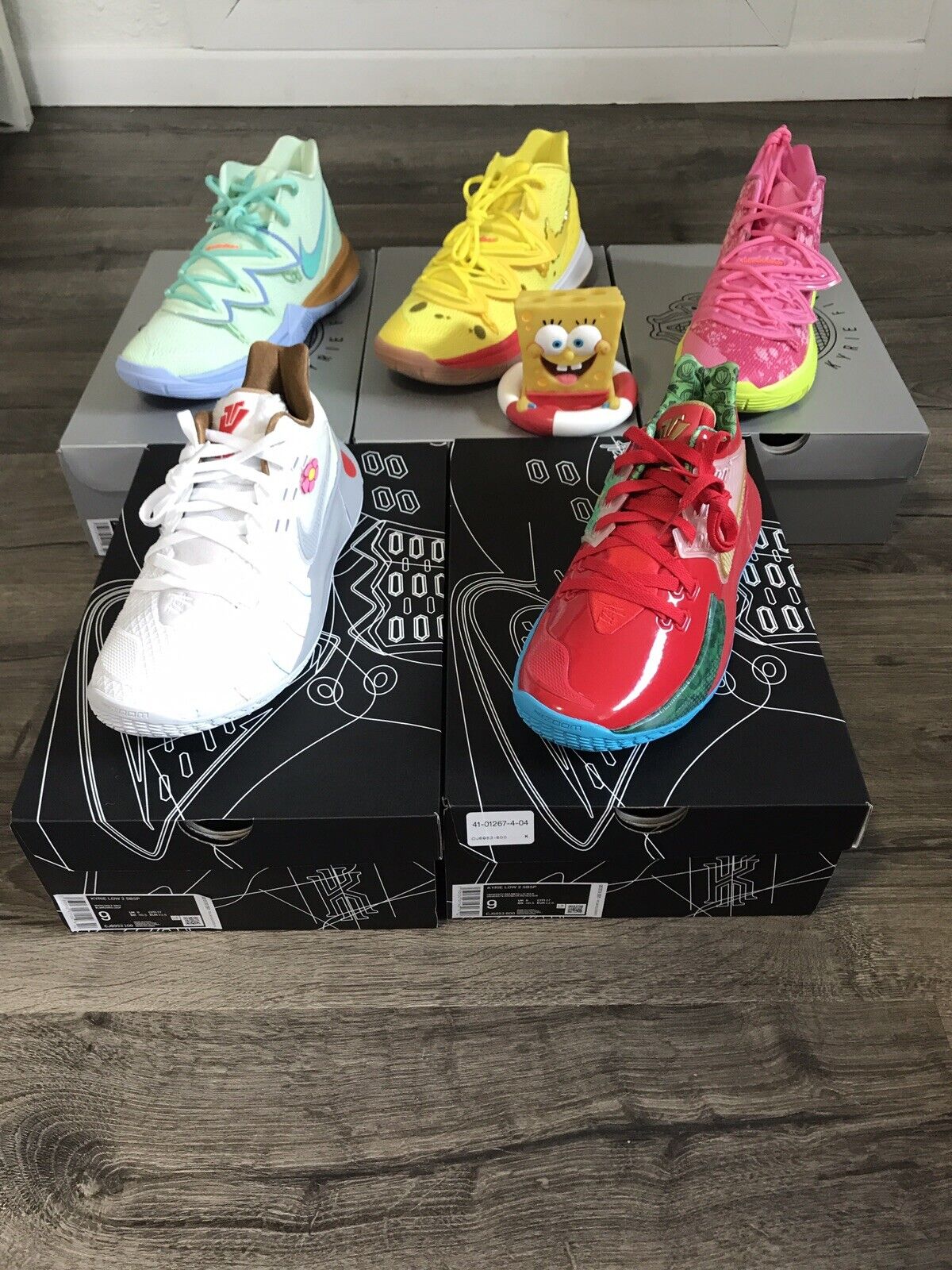 Gran engaño genio dolor de muelas Nike Kyrie Irving Bob Esponja Colección Completa (6 pares) Talla 9 * ¡JUEGO  RARO COMPLETO! | eBay