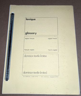 Dominion Textiles Limited Glossary