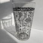 VTG MCM Cocktail Drink Recipe Mixing Shaker Federal Glass Martini Bacardi Gibson