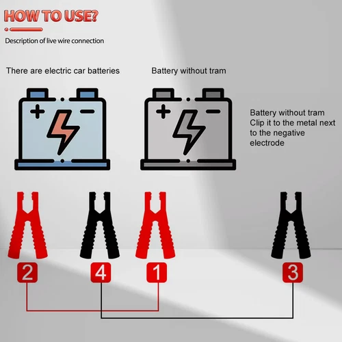 Starthilfekabel Überbrückungskabel 500 AMP PKW LKW Starterkabel Kabel 2x4m DHL - Bild 3 von 20