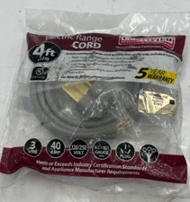 QTY 5 Certified Appliance Accessories 4Ft. Electric Range Power Cord 40A 901060