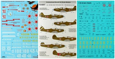 Foxbot 48-021 Decal Red Snakes Soviet Aces on P - 39 Airacobras