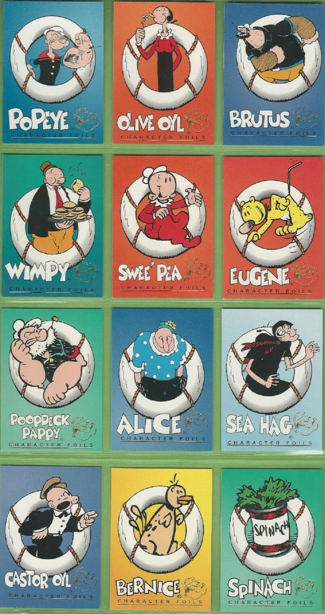 POPEYE CHARACTER FOILS CHASE TRADING CARDS PICK ONE YOU NEED YOUR