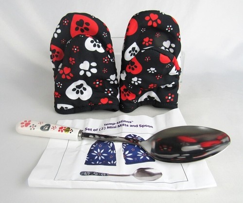 Pawfetti Temp-Tations Pawfetti Mini Oven Mitts Gloves & Serving Spoon Set - NEW ...