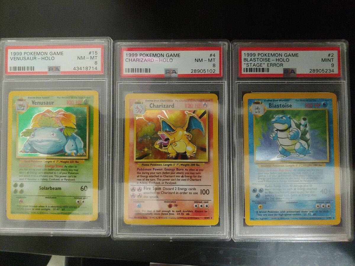 Pokemon Base Venusaur, Charizard & Blastoise Holo Pokemon Base Venusaur, Charizard & Blastoise Holo