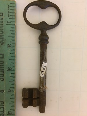 Large French Antique Metal Skeleton Key or Latch Key FP10 | eBay