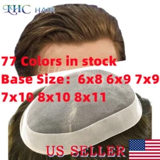 Lyrical Hair Mens Toupee Human Hair System Mono Lace Hairpiece Monofilament Wig
