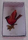 2015 Red Ruby Cardinal Metal Hallmark BRAND NEW ornament Beauty Birds