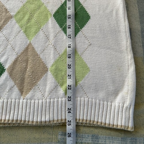 Children's Place White & Green V-Neck Sleeveless Sweater Pullover Men's Kids 14 - Picture 14 of 14