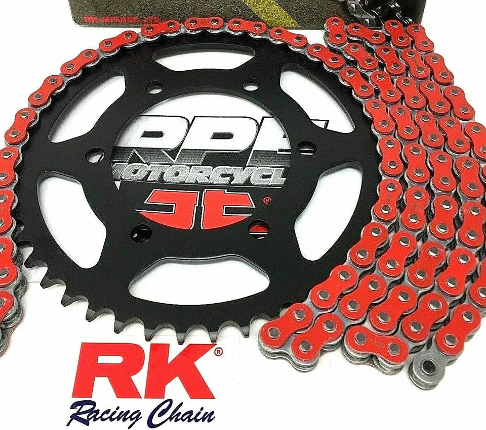 Kit de cadena y piñones de carreras OEM 2007-2008 Ducati 695 Monster Red RK ZXW 520 Foto 2 de 3