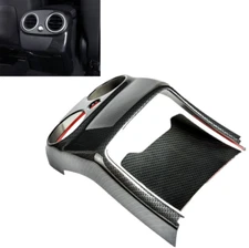 Carbon Fiber Print Armrest Rear Air Outlet Panel Cover Fits 15-22 W205 C200 C300
