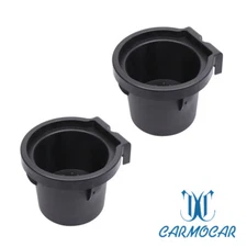 Black 2pecs For 2005-19 Nissan Frontier Xterra Console Cup Holder Insert Liner 