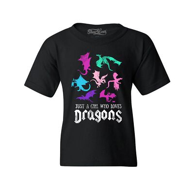 Just A Girl Who Loves Dragons Youth's T-Shirt Just a Girl Shirts