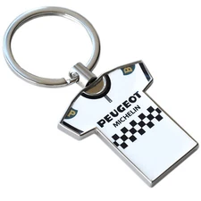 Peugeot Cycling Jersey Metal Keyring with Gift Box Tom Simpson Retro