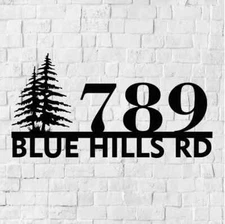 Personalized Metal House No. Sign, House décor, Outdoor Décor, Address plaques