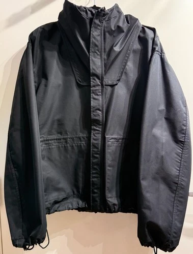 ANTI-DO-TO Unisex XL Black Hooded Rain Jacket  Made in Italy MSRP $250.00  #104 image 12
