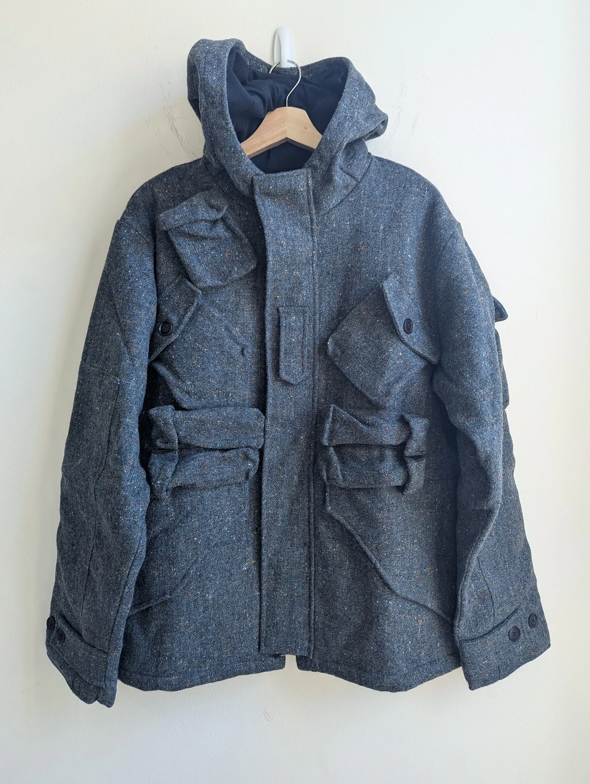 18 EAST Iscaire Molloy Tweed Parka Coat - NEW - M image 9