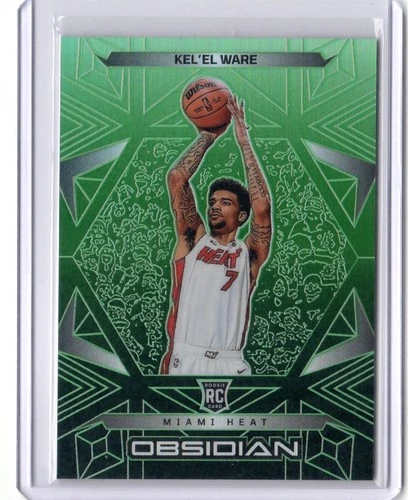 2024-25 Panini Obsidian Electric Etch Green Flood Kel'el Ware /25 Heat RC