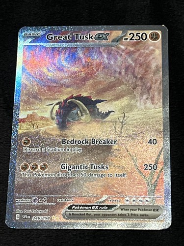 Great Tusk ex Special Illustration Rare Scarlet & Violet Base Set 246/198 NM - Picture 1 of 2