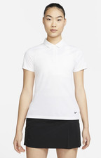 Nike Women's Dri-FIT Victory Short-Sleeve Golf Polo Size M in White
