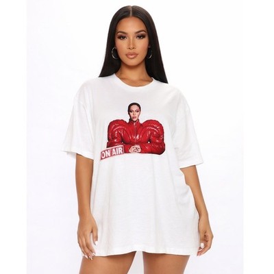 Beyonce Renaissance World Tour 2023 Merch Tee Shirt White On Air Graphic Size L