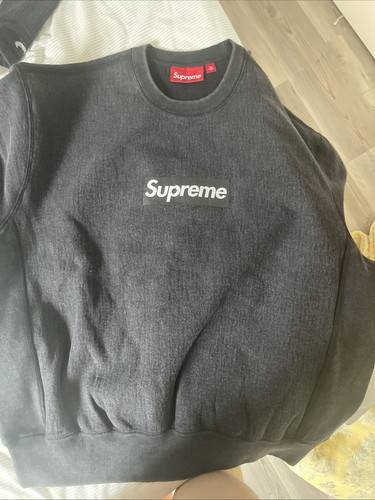 Supreme Washed Box Logo Crewneck Black Medium - IN HAND - Bild 13 von 13