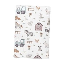 Farm House Animals Crib Sheets - Boys Girls Cotton Crib Sheet 52"L x 28"W
