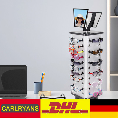 Black and Silver Glasses Display Stand Hold Up to 44 Pairs of Eyeglasses