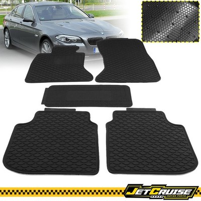 11-16 F10 4Dr Heavy Duty Floor Mats Carpets Front & Second Row Latex FOR: (BMW)