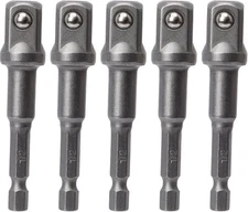 OIIKI 5 Pack 1/2 inch Square Socket Adapter Bit Set, Impact Driver Power... 