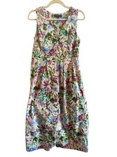Chadwick’s Floral Sleeveless Midi Dress Size 6 Cottage Core Lined Front Slit