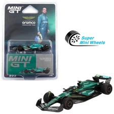 Mini GT 1:64 Aston Martin AMR24 #14 Fernando Alonso 2024 F1 2024 Bahrain GP #999