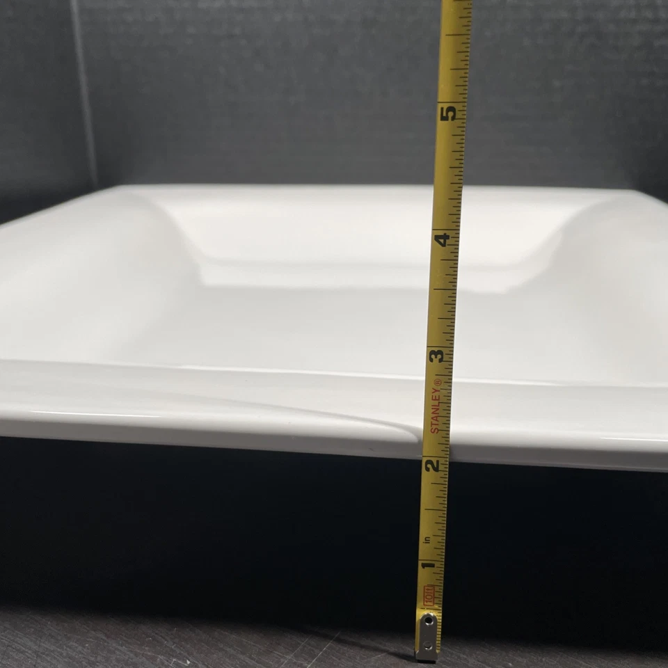 Crate & Barrel Platter Square 14 Inch Plate White USED - Image 3 of 4