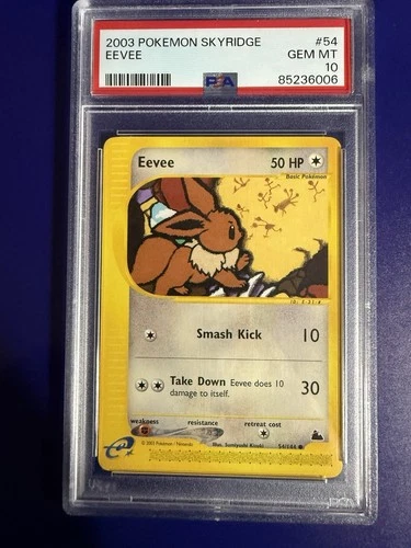 Pokemon PSA 10 Eevee #54 Skyridge 2003 English