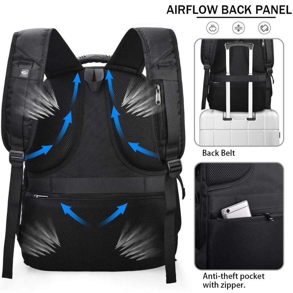 Laptop Backpack 17 Inch Waterproof Extra Large TSA Travel Backpack Anti