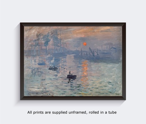 Art poster Monet Impression Sunrise fine art print wall art vintage style - Picture 2 of 7